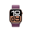 ساعة Apple Watch Series 10 مقاس 46 مم Al Plum SL GPS - ذهبي وردي