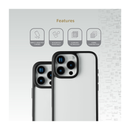 Levelo Solo Case For iPhone 16 Pro, Impact Resistant Corners, Clearview Technology - Black /Clear