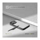 Levelo Solo Case For iPhone 16 Pro, Impact Resistant Corners, Clearview Technology - Black /Clear