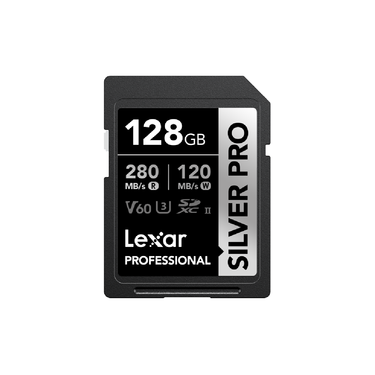 Lexar 128GB Professional SILVER PRO SDXC UHS-II Card Black