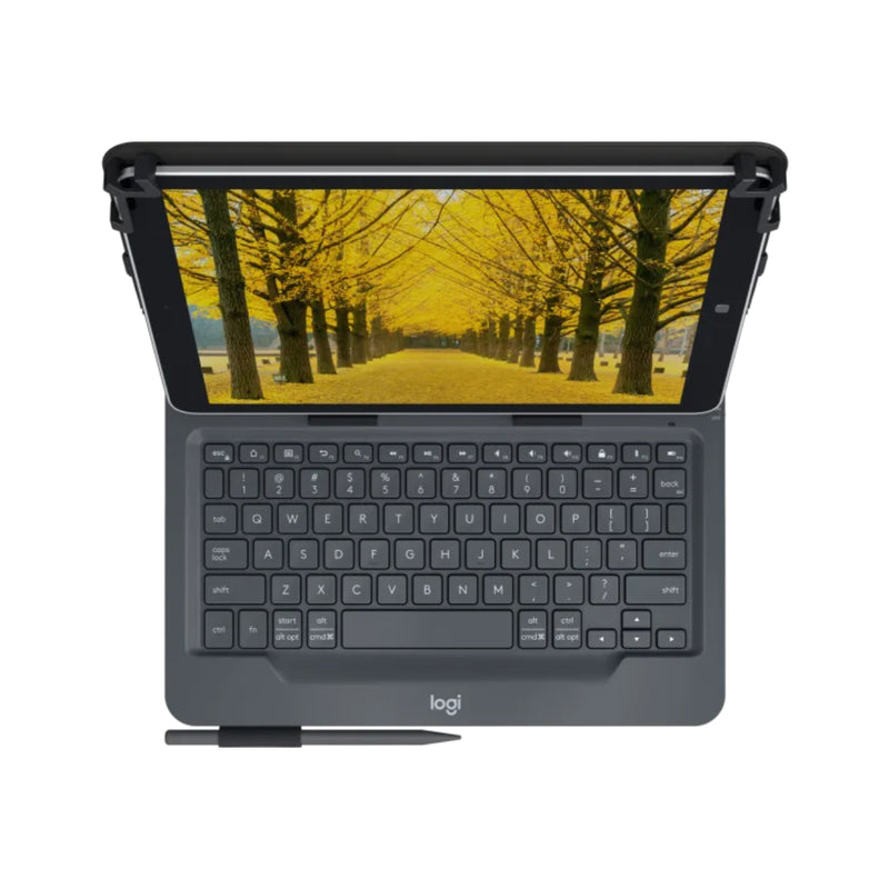 Logitech UNIVERSAL FOLIO Keyboard case with Bluetooth for 9-10 inch Apple, Android, Windows tablets - Black