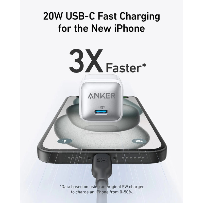 Anker 511 Charger Nano Pro 2pin Charging Dock(20w), A2637622 - White