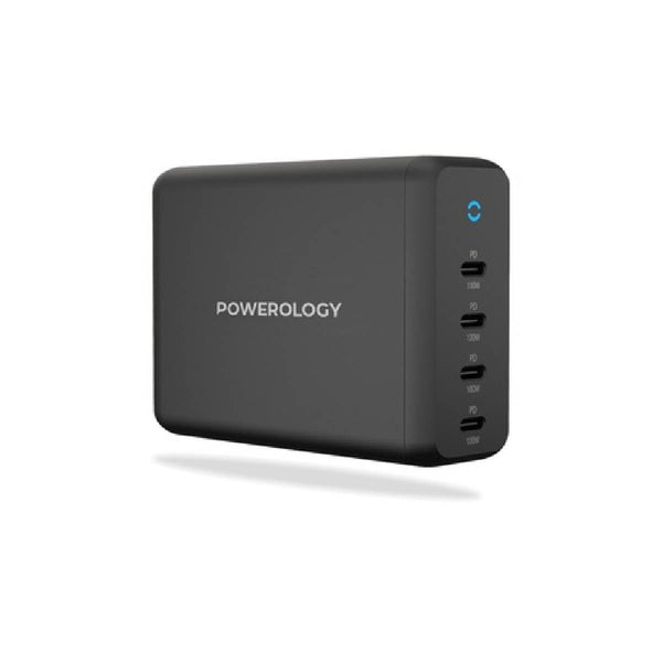 Powerology 165W GaN Desktop Charger x4 USB-C Power Delivery - PWCUQO17