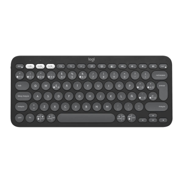 Logitech PEBBLE KEYS 2 K380s Slim, minimalist Bluetooth  keyboard with customizable keys - Black