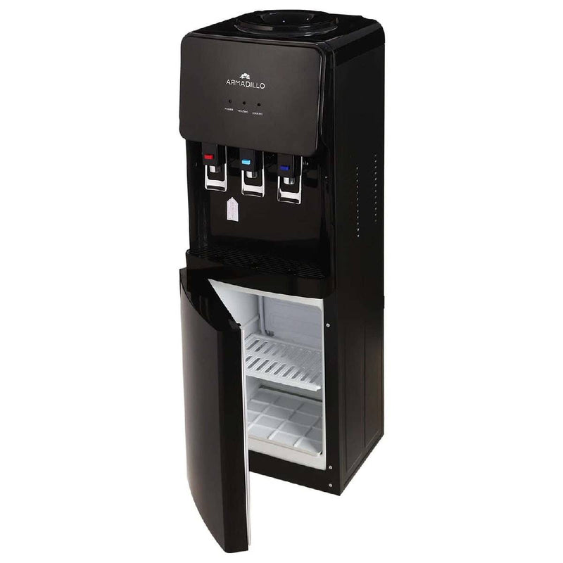 Armadillo Water Dispenser With Refrigerator, 3 Taps, 16 litre - Black
