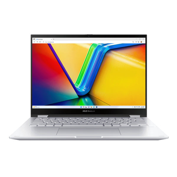 Asus Vivobook S 14 Flip Laptop, AMD Ryzen 5 7530U, 14 Inch, 512GB SSD, 8GB RAM - Cool Silver