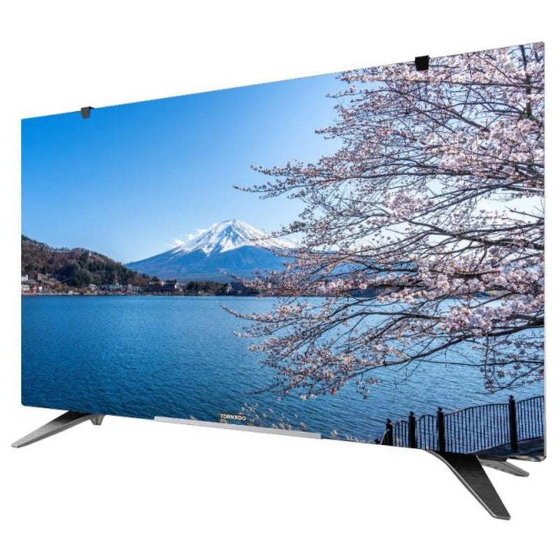 Tornado Shield Smart LED TV 43 Inch HD With Built-In Receiver, 2 HDMI and 2 USB Inputs - Black