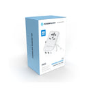 محول باورولوجي GaN 20W PD عالمي قابل للسحب، شحن متزامن - أبيض