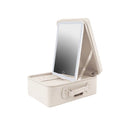 جرين ليون حقيبة مكياج للسفر مع مرآة مضيئة وتحكم باللمس - وردي