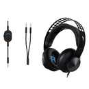 لينوفو اتش300 سماعة الألعاب الاستريو ذات الوسائد الناعمة مع جلد البولي يوريثان للألعاب طويلة الأمد - أسود