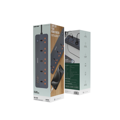 مقبس طاقة GS-250 من Green Lion بقوة 2500 وات - أسود