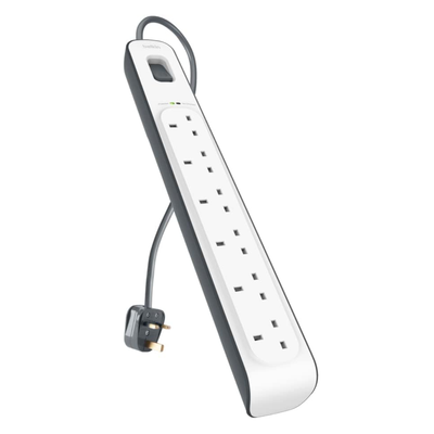 Belkin Surge master Surge Protector 6 Way Outlet 2m - White