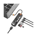 Wiwu Cyber HUB 7 في 1 - موزع USB-C - رمادي