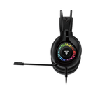 فانتك أوربت HG25 صوت محيطي افتراضي 7.1 سماعة الألعاب المزودة بإضاءة RGB ومشغلات 50 مم وخاصية إلغاء الضوضاء - لون أسود