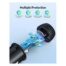 RavPower Charger Car 20w - 2 ports 1A 1C -RP-VC1016 - Black