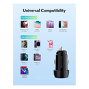 RavPower Charger Car 20w - 2 ports 1A 1C -RP-VC1016 - Black