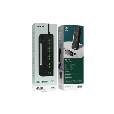 مقبس طاقة GS-100 من جرين ليون بقوة 3000 وات - أسود