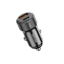 شاحن سيارة بورودو ثنائي المنفذ 50 وات PD 20 وات QC 30 وات - أسود