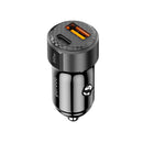 شاحن سيارة بورودو ثنائي المنفذ 50 وات PD 20 وات QC 30 وات - أسود