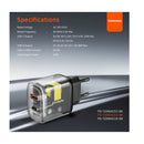 شاحن بورودو السريع الشفاف ثنائي المخرج PD 20 واط + QC 18 واط للاتحاد الأوروبي - أسود