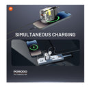 شاحن بورودو السريع الشفاف ثنائي المخرج PD 20 واط + QC 18 واط للاتحاد الأوروبي - أسود