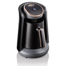 Okka Arzum Minio OK004-N Turkish Coffee Machine | 4-Cup Capacity | Black & Red Design | 480W Power | Anti-Overflow System