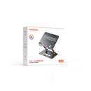 حامل كمبيوتر محمول من الألومنيوم من بورودو للألعاب مقاس 17.3 بوصة مع مروحة تبريد RGB للكمبيوتر المحمول - رمادي