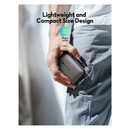 RAVPower Power Bank 10000mAh 20W – 2-Port with Built-in USB-C Cable – Black