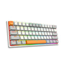 Redragon Akali Gaming Mechanical Keyboard Mini Wired Compact With RGB Backlit Hot-Swappable Red Switch - White/Grey