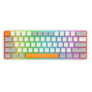 Redragon Akali Gaming Mechanical Keyboard Mini Wired Compact With RGB Backlit Hot-Swappable Red Switch - White/Grey