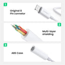 Ugreen Headphones Adapter Lightning to 3.5mm Audio Adapter 3.5mm Headphone Jack Converter Compatible for iPhone - 30759 - White