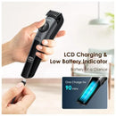 Oraimo OPC-TR13N Beard Trimmer – Black | Precise Blades, LCD Display, 90-Min Battery & Waterproof