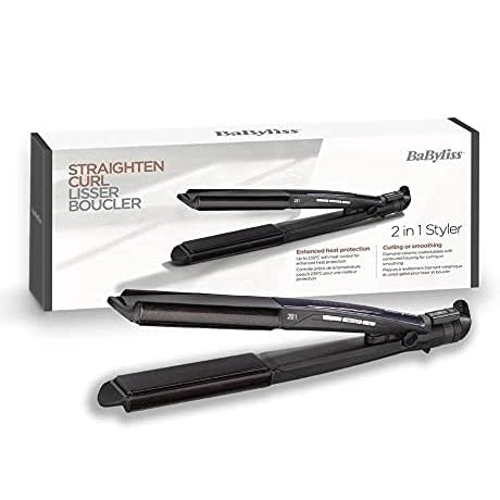 Babyliss 2 in 1 Wet and Dry Hair Curler & Straightener - Black - MoreShopping - Women's Personal Care - Babyliss