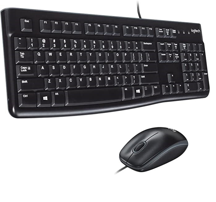 Logitech MK120 Wired Keyboard with Mouse Combo Arabic layout - Black - MoreShopping - PC Mouse Compo - Logitech