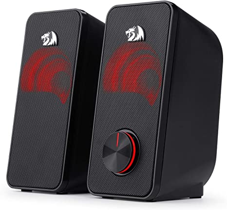 Redragon GS500 Stentor PC Gaming Speaker, 2.0 Channel Stereo Desktop Computer Speaker with Red Backlight - MoreShopping - PC Speakers - Redragon