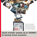 SanDisk Ultra 512GB SDHC™ UHS-I Memory Card Speed UP TO 150MB/s Full HD video - MoreShopping - SD Cards - SanDisk
