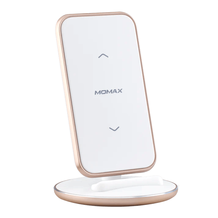 MOMAX Q.Dock 5 15W Vertical Fast Wireless Charging Dock Supports Mobile Phone Vertical/Landscape Charging UD9 - White - MoreShopping - Wireless Chargers - Momax