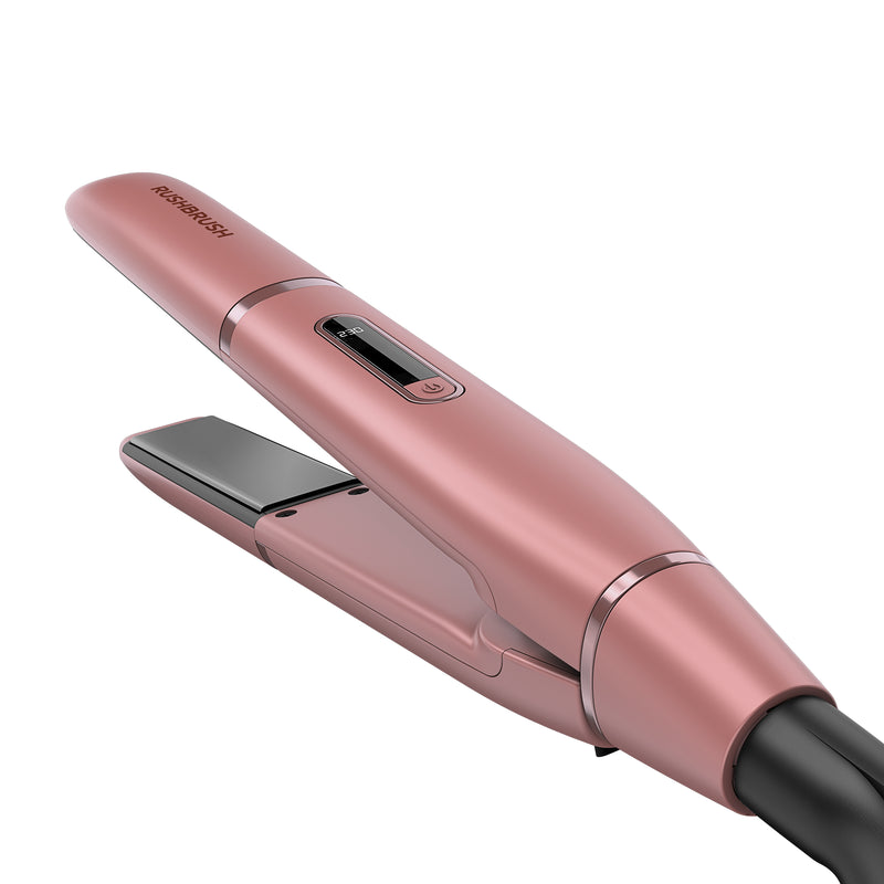 Rush Brush X1 Lite Straightener, PTC Heater for Fast Heat Up, Automatic Lock  - Rose Gold