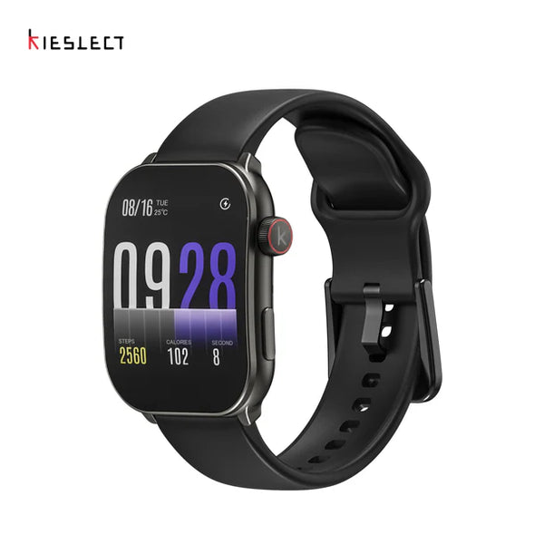 Kieslect Calling Watch Balance Note, Bangla language support, Breath Training, Health Monitoring - Black