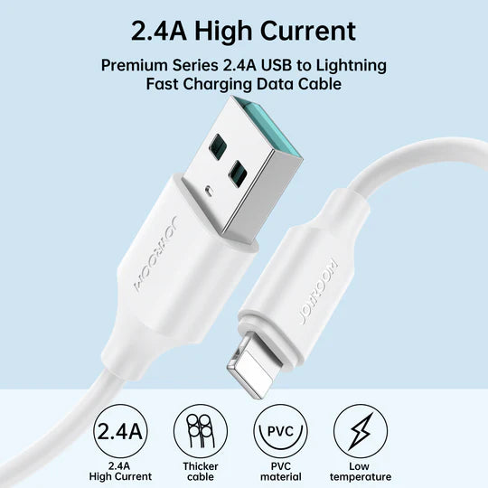 Joyroom Fast Charging Data Cable USB-A To Lightning, 2.4A, 1m - S-UL012A9 - Black