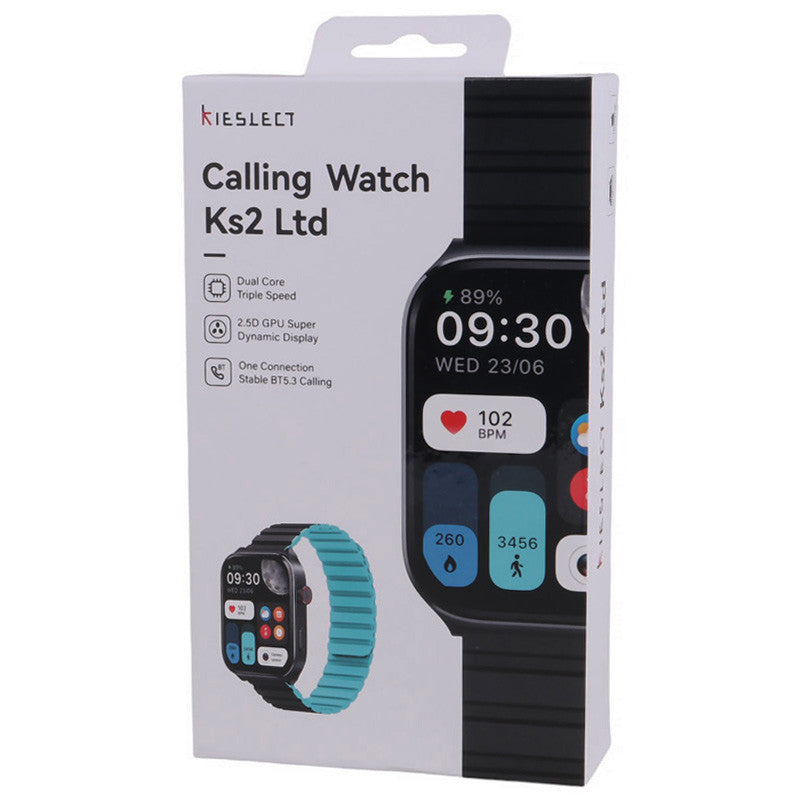 Kieslect KS2 Ltd Calling, 2.01 Inch, Amoled, 3ATM Smart Watch - Blue/Black