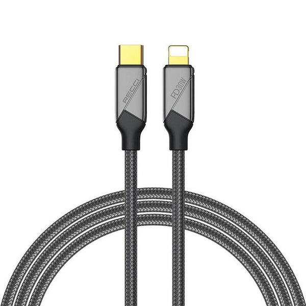 Recci Richie Travel Series Type-C to Lightning PD 30W Fast Charging and Data Cable 1.5m - RS18CL - Black