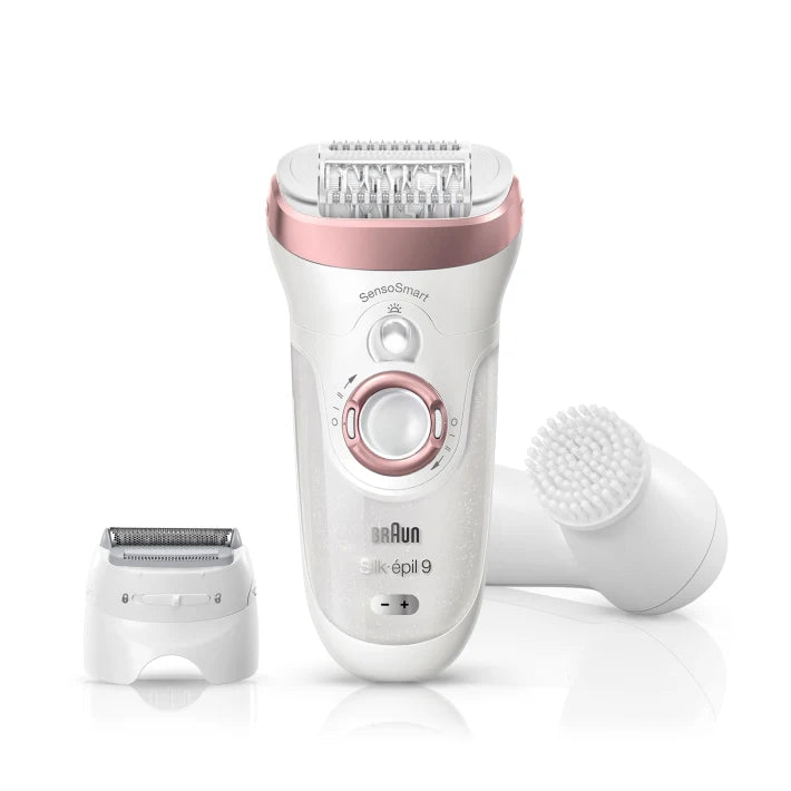 Braun Silk-épil 9 SensoSmart™ 9/880 Wet & Dry epilator with 4 extras incl. facial cleansing brush
