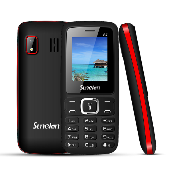 Sunelan S7 Dual SIM, Camera, FM Radio, Torch - Black Red