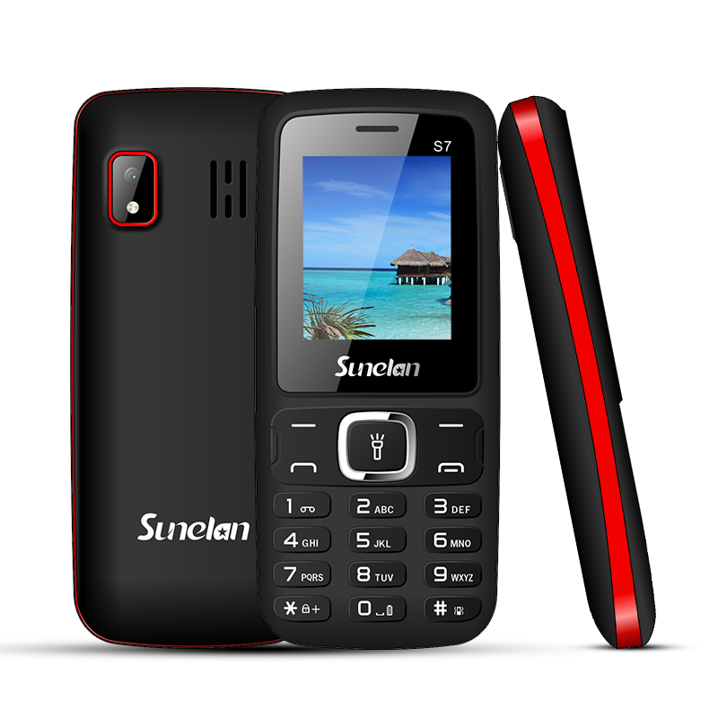 Sunelan S7 Dual SIM, Camera, FM Radio, Torch - Black Red