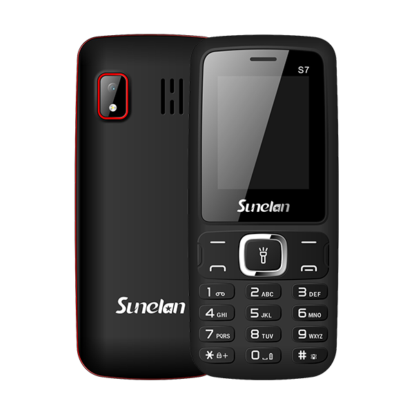 Sunelan S7 Dual SIM, Camera, FM Radio, Torch - Black Red