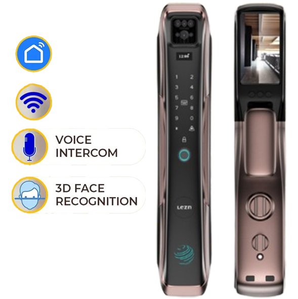 Lezn Lock Electricity new i13 Face version smart door lock - Gold