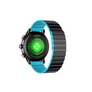 ساعة Kieslect الذكية للاتصال Kr2 Ltd، وضع رياضي +100، 21 لغة، شاشة عرض دائمة - أسود/أزرق 