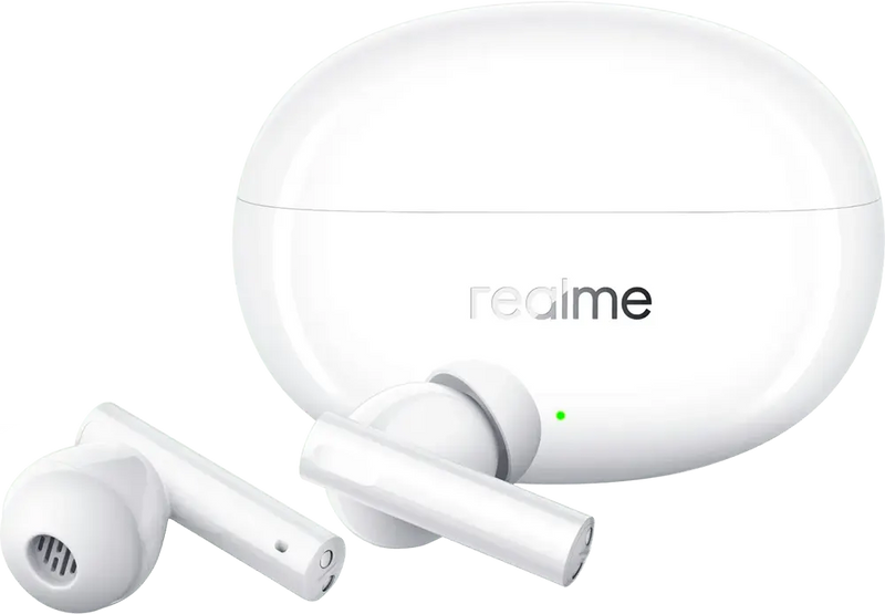 Realme Buds Air 5 with 50dB ANC, 12.4mm Dynamic Bass Driver and Upto 38 Hours Play back -  White