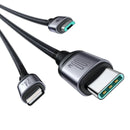 Joyroom 3-in-1 Fast Charging Original Cable (USB-A To Lightning, Type-C, Micro USB) 100W, 1.2m -  S-A21 - Black